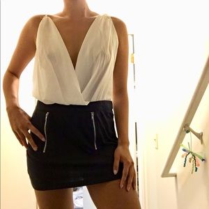 Chic Belle plunging dress with adjustable strap